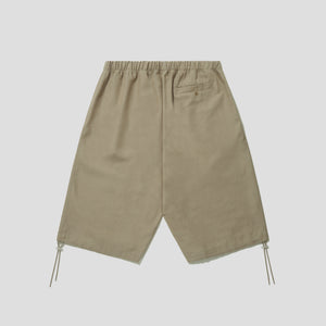 Merely Made Premium Two Tone Twill Relaxed Light Shorts – Butter Cream Beige