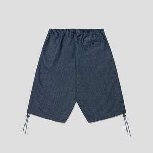 Merely Made Premium Two Tone Twill Relaxed Light Shorts – Sky Blue Indigo