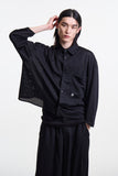 Merely Made Us Mesh Cropped Shirt – Cool Black