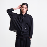 Merely Made Us Mesh Cropped Shirt – Cool Black