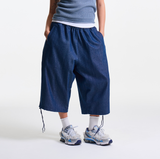 Merely Made Premium Two Tone Twill Relaxed Light Shorts – Sky Blue Indigo