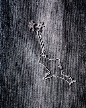 TwoJeys Sketchy Stars Necklace – Silver