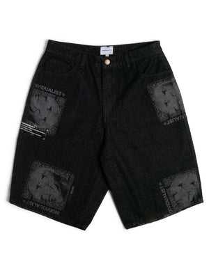 Individualist Picasso Denim Big Boy Shorts – Black