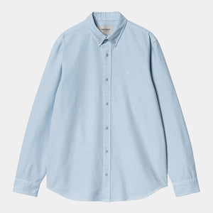 Carhartt Wip L/S Bolton Shirt - Air Sky Garment Dyed