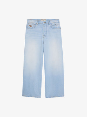 Walk in Paris Baggy Pants in Light-Washed Denim – Blue