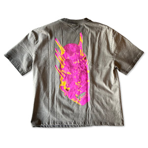 Ego System V4.0 Neon Samurai Tee - Washed Grey