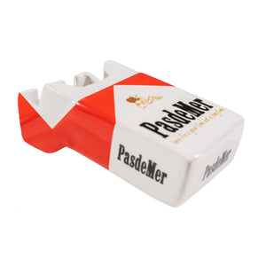 Pas de Mer Not Long Time Ashtray – White/Red