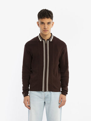 Walk in Paris Long-Sleeved Cardigan – Brown