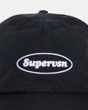 Supervsn Oval Stamp Logo Camp Hat - Black