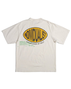 Individualist Oval Patch SS Tee – Antique White