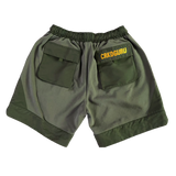 Crkd Guru Box Logo Shorts - Olive