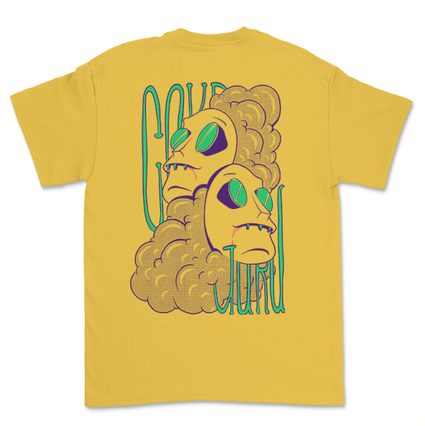 Crkd Guru Only Fangs T-shirt - Mustard
