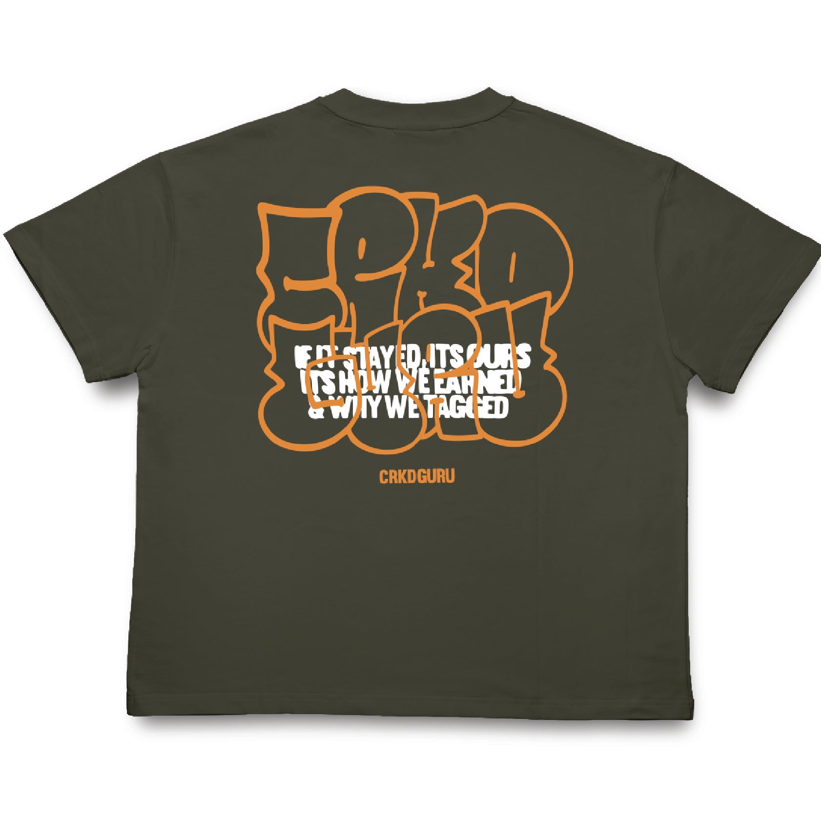 Crkd Guru For The Taggers Tee - Dark Olive