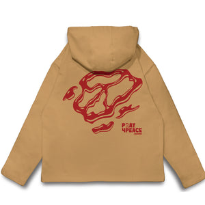 Crkd Guru Pay For Peace Zip Up Hoodie - Camel