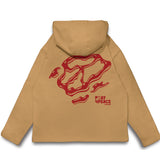 Crkd Guru Pay For Peace Zip Up Hoodie - Camel