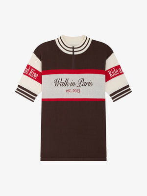 Walk in Paris Knit Cycling Jersey – Marron