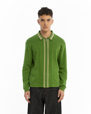 Walk in Paris The Emerald Green Knitted Cardigan - Green