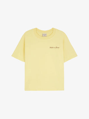 Walk in Paris Cotton T-Shirt - Yellow