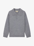 Walk In Paris Three Button Polo - Heather Grey
