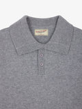 Walk In Paris Three Button Polo - Heather Grey