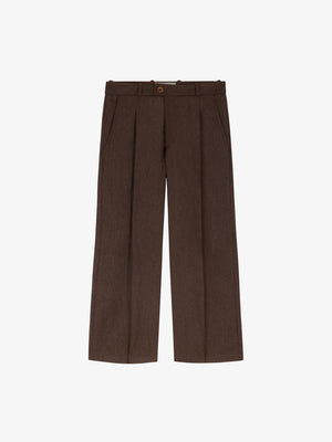 Walk In Paris Flared Suit Pants - Brown