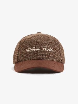 Walk In Paris Houndstooth Baseball Cap - Brown