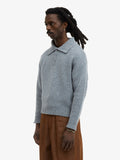 Walk In Paris Three Button Polo - Heather Grey