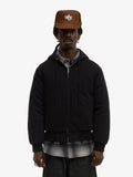 Walk In Paris Canvas Zip Hoodie - Black