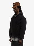 Walk In Paris Canvas Zip Hoodie - Black
