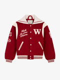 Walk In Paris Postman Varsity Jacket - Red