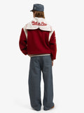 Walk In Paris Postman Varsity Jacket - Red