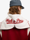 Walk In Paris Postman Varsity Jacket - Red