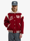 Walk In Paris Postman Varsity Jacket - Red