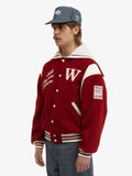 Walk In Paris Postman Varsity Jacket - Red