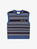 Walk In Paris Striped Sleeveless Knit - Blue