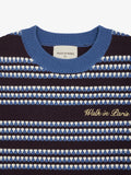 Walk In Paris Striped Sleeveless Knit - Blue