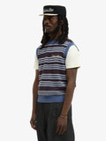 Walk In Paris Striped Sleeveless Knit - Blue