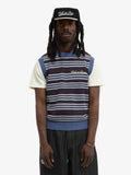 Walk In Paris Striped Sleeveless Knit - Blue