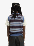 Walk In Paris Striped Sleeveless Knit - Blue