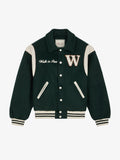 Walk In Paris Wool Varsity Jacket - Green