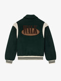 Walk In Paris Wool Varsity Jacket - Green