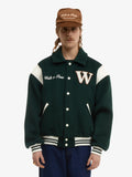 Walk In Paris Wool Varsity Jacket - Green