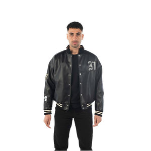No Bad Vibez Varsity Jacket - Black