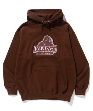 XLarge Slanted Og Pullover Hooded Sweat - Brown