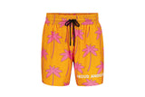 Proud Angeles Palm Tree Pattern Shorts - Orange