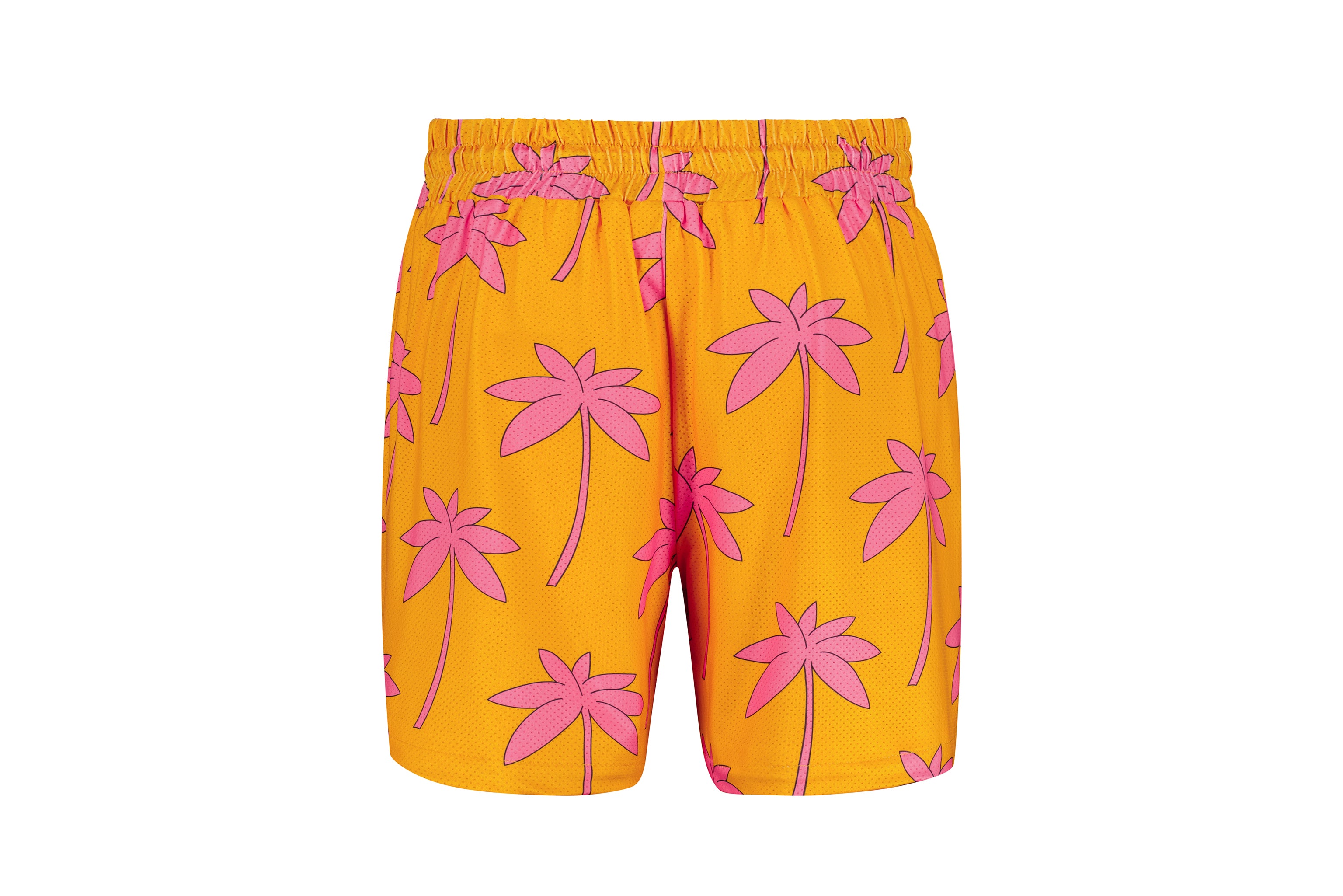 Proud Angeles Palm Tree Pattern Shorts - Orange