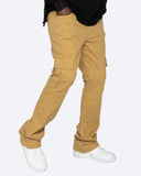 EPTM Twill Cargo Flare Pants - Khaki