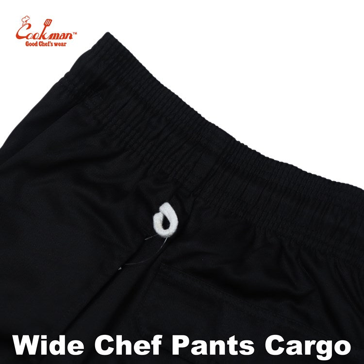 Cookman Wide Chef Pants Cargo - Black