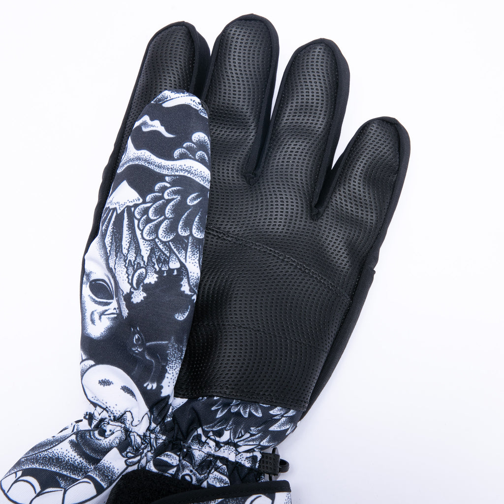 Rip N Dip Dark Twisted Fantasy Snowboarding Gloves - Black/White