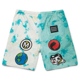 Market Smiley Design Institute Tie-Dye Shorts - Two tone tie-dye